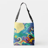 Sac Ajustable Illustration Abstraite de la ligne Sun Waves (Dos)
