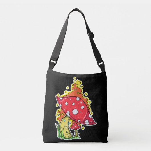 Sac Ajustable Illustration d'art de champignon psychédélique en (Devant)