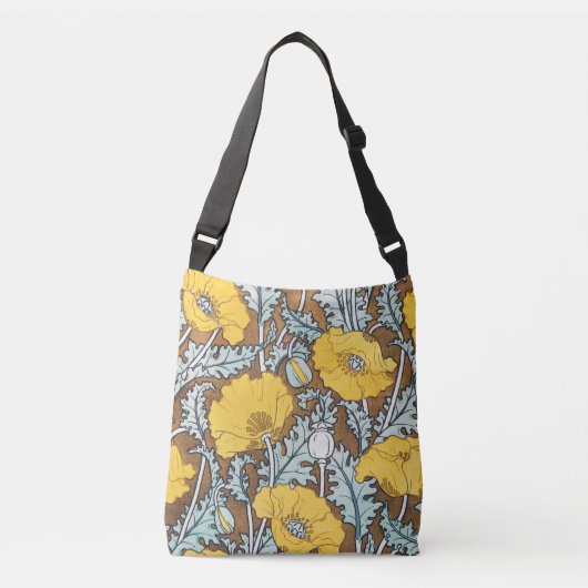 Sac Ajustable illustration d'art pavot fleur jaune (Devant)