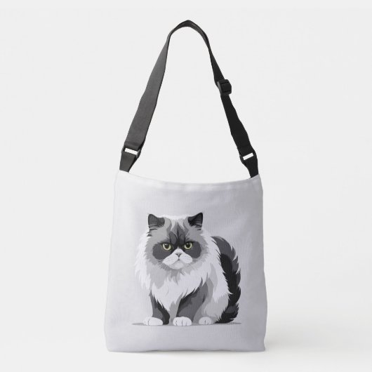 Sac Ajustable Illustration d'art vectoriel de chat avec noir et (Devant)