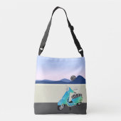 Sac Ajustable Illustration de la lune de scooter Zebra Print (Dos)