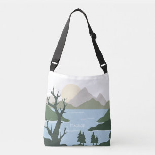 Sac Ajustable Illustration de la nature de nom personnalisé