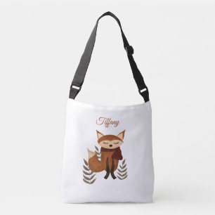 Sac Ajustable Illustration de l'hiver du renard mignon