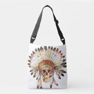 Sac Ajustable Illustration de mode crâne amérindien