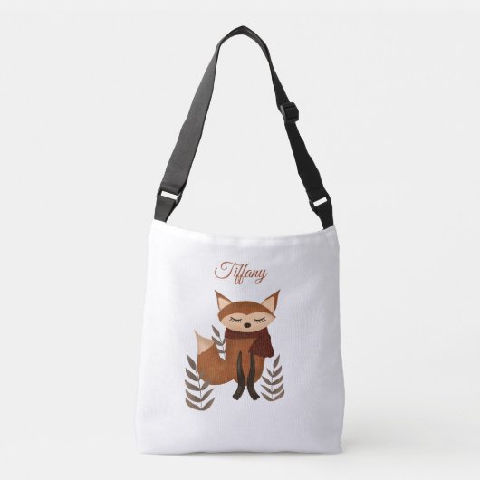 Sac Ajustable Illustration de renard mignon en hiver (Devant)