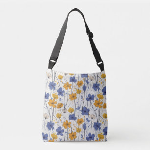 Sac Ajustable Illustration florale, fleurs sauvages abstraits, m