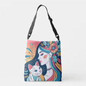 Sac Ajustable Illustration graphique de Cat Lady (Dos)
