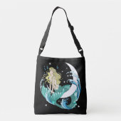 Sac Ajustable Imaginaire Art déco de la lune de sirène de Blonde (Dos)