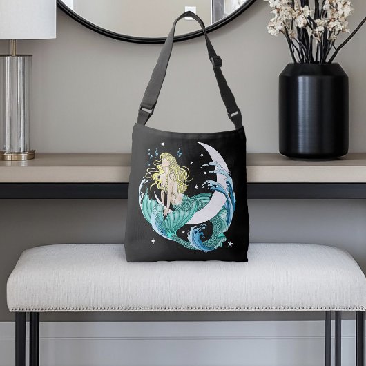Sac Ajustable Imaginaire Art déco de la lune de sirène de Blonde