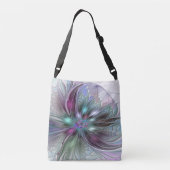 Sac Ajustable Imaginaire coloré Abstrait Fleur fractale moderne (Dos)