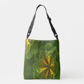 Sac Ajustable Imaginaire Vert Jaune Fleurs fractales (Dos)