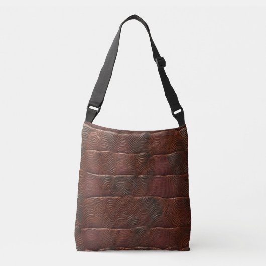 Sac Ajustable Imitation Embossée cuir look Brown (Devant)