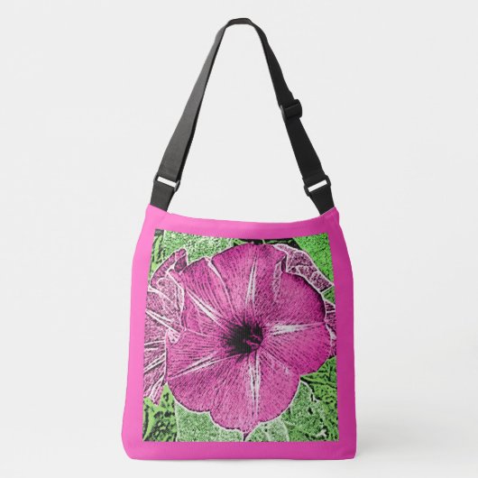 Sac Ajustable Impression de Morning Glory - rose fuchsia (Devant)
