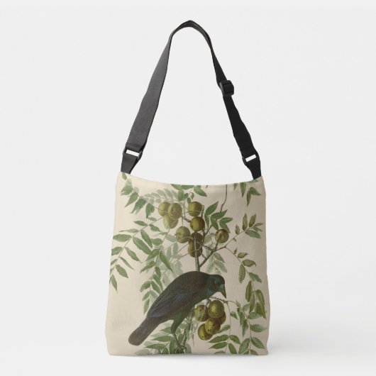 Sac Ajustable Impression d'oiseau Grackle violet d'Audubon Botan (Devant)