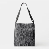 Sac Ajustable Impression Zèbre Noir et Gris Argent (Dos)