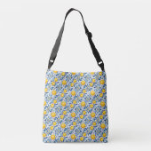 Sac Ajustable Imprimé botanique de citron bleu et jaune d'été (Dos)
