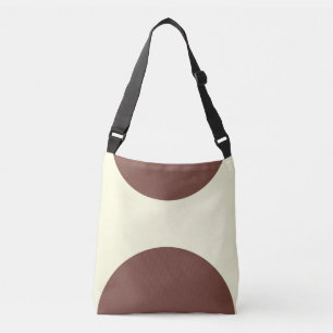 Sac Ajustable Imprimé d'art abstrait recto verso brun sur crème