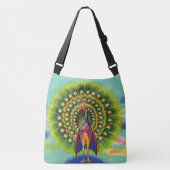 Sac Ajustable imprimé de paon amusant (Devant)