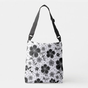 Sac Ajustable Imprimé floral noir et blanc