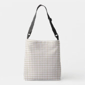 Sac Ajustable Imprimé Pied de Poule Beige Blanc INITIALES Prépa (Dos)