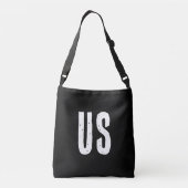 Sac Ajustable Initiales monographiques modernes noir et blanc (Dos)
