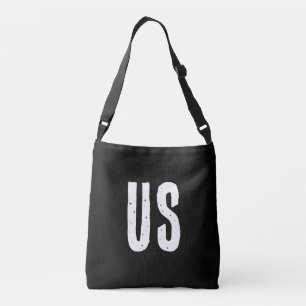 Sac Ajustable Initiales monographiques modernes noir et blanc