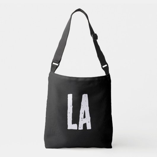Sac Ajustable Initiales monographiques modernes noir et blanc (Devant)