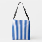Sac Ajustable Initiales Personnalisées à Rayures Bleues (Dos)