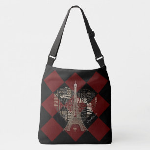 Sac Ajustable Inscriptions Paris de Tour Eiffel au coeur