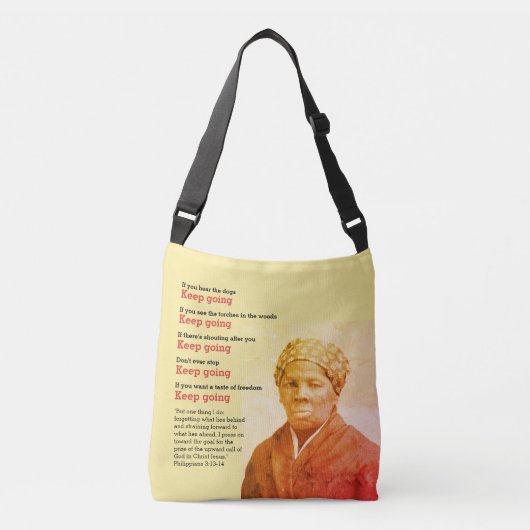 Sac Ajustable Inspirational HARRIET TUBMAN Continuez À Citer (Devant)