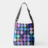 Sac Ajustable Iridescente métallique Cercles bleu pourpre (Devant)