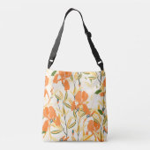 Sac Ajustable Iris orange : motif floral transparent (Dos)