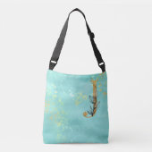 Sac Ajustable *~* J Monogramme Parties scintillant dorée bleu tu (Devant)