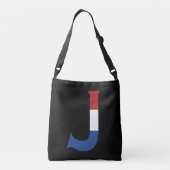Sac Ajustable J Monogramme superposé sur NLD Flag sur bk cbcnt (Dos)