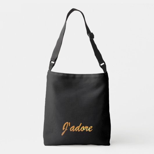 Sac Ajustable J'adore Canvas Messenger Fourre-tout (Dos)