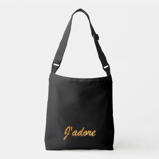 Sac Ajustable J'adore Canvas Messenger Fourre-tout (Devant)