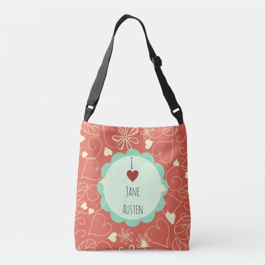 Sac Ajustable J'aime le motif orange de Jane Austen (Dos)