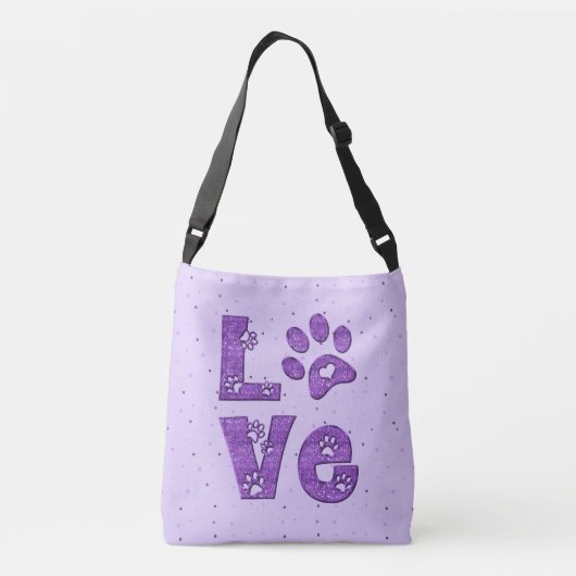 Sac Ajustable J'aime les chats - violet (Dos)