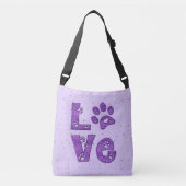 Sac Ajustable J'aime les chats - violet (Devant)