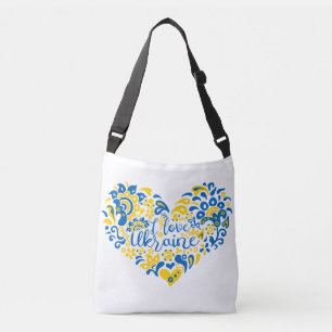 Sac Ajustable J'aime l'Ukraine citation inspirante cœur