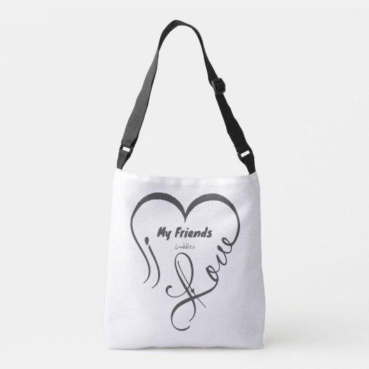 Sac Ajustable J'aime mes amis - Câlins (Dos)