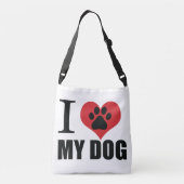 Sac Ajustable J'aime mon chien jeter l'oreiller (Dos)