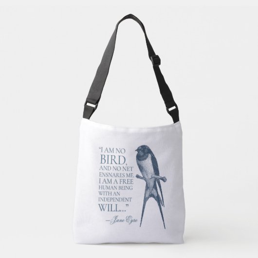 Sac Ajustable Jane Eyre - Je ne suis pas un oiseau - hirondelle (Devant)