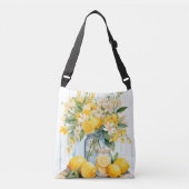 Sac Ajustable Jar à fleurs de citron d'été (Devant)