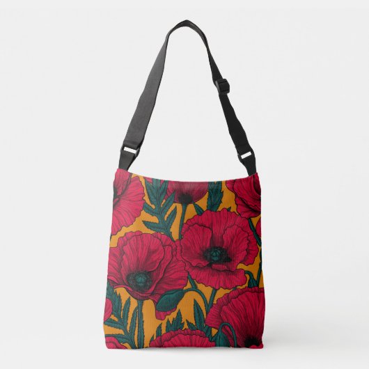 Sac Ajustable Jardin aux coquelicots rouges (Devant)
