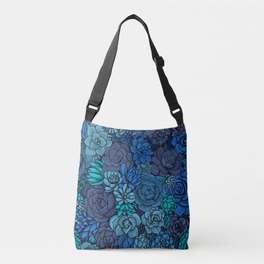 Sac Ajustable Jardin succulent en bleu (Devant)