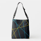 Sac Ajustable Jaune, Bleu, cool, tendance, urbain, lignes modern (Dos)