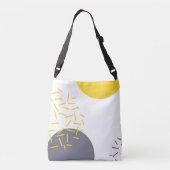 Sac Ajustable Jaune, cool, moderne, art géométrique tendance (Dos)