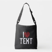 Sac Ajustable Je avec design de coeur rouge (Devant)