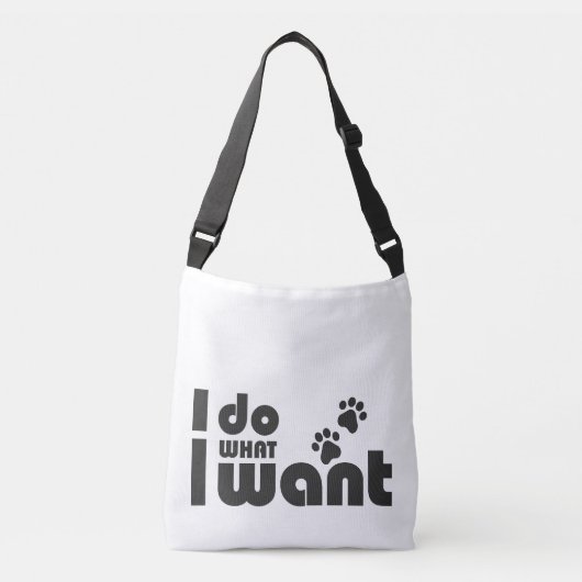 Sac Ajustable Je fais ce que je veux, drôle de chien de chat (Devant)